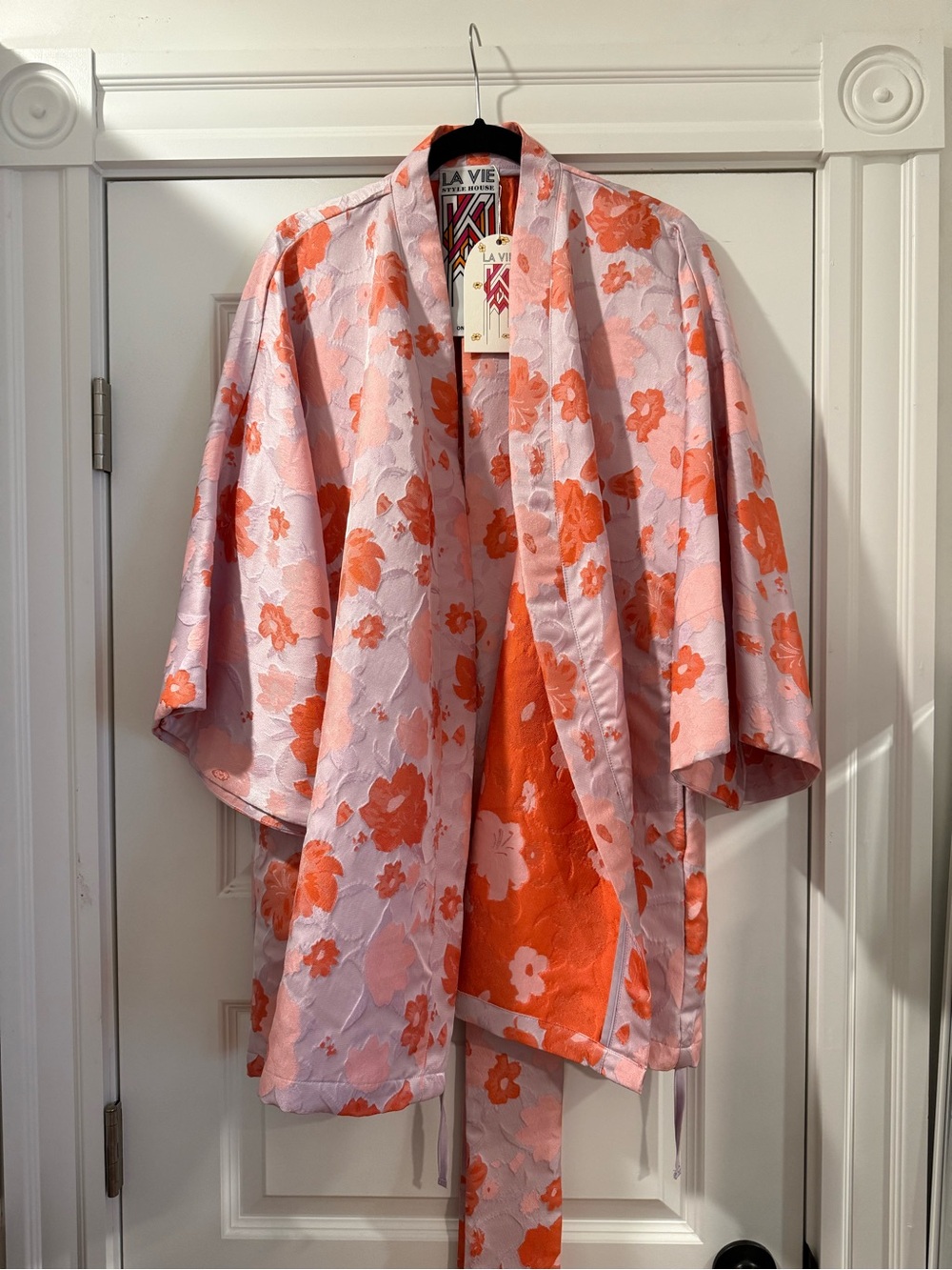 La Vie Style House brushed floral mini wrap dress